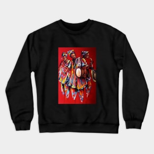 African People playing Instruments, Black History Art Crewneck Sweatshirt